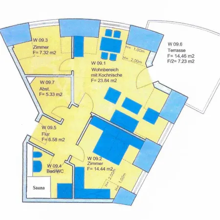 Fewo-9-kuestenliebe-villa-vogelsang-binz-3-raum-balkon-sauna-parkplatz-strandnah Lejlighed Binz